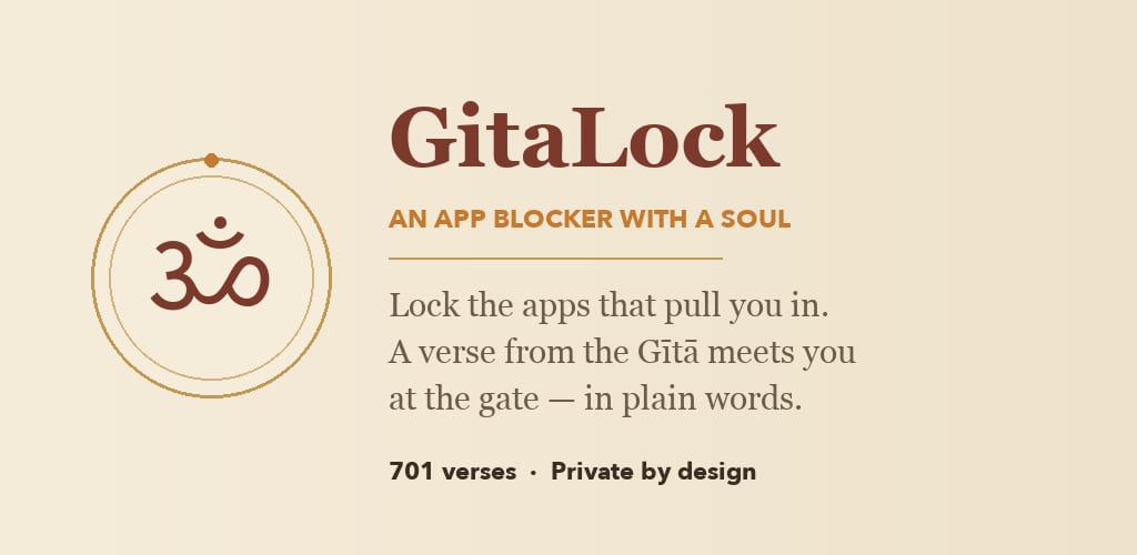 GitaLock — mindful app blocker